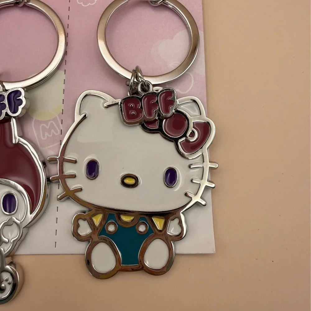Sanrio‎ Hello Kitty My Melody BFF Keychain Set Enamel Charms 2 Pack New